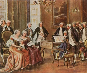 Mozart spielt für Kaiserin Maria Theresia, 1. Oktober 1762, 1936