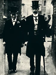 Mr. Lewis Harcourt und Mr. Churchill, ca. 1900, 1945