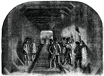 Herr Stephenson setzt den letzten Niet, 1886