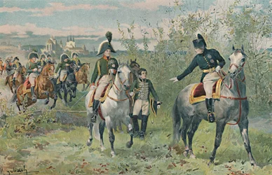 Napoleon und Alexander in Erfurt, 1808, 1896