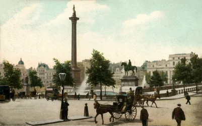 Nelsonsäule und Trafalgar Square, London, 1906
