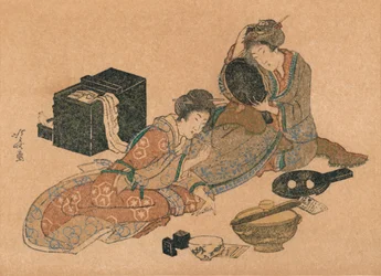 Neujahrskarte oder Surimono, ca. 1890