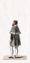 Edelmann, Kostümentwurf für Shakespeares Stück, Heinrich VIII., 19. Jahrhundert
