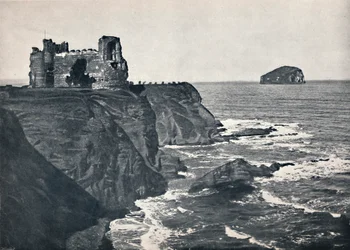 North Berwick - Tantallon Castle und der Bass Rock, 1895