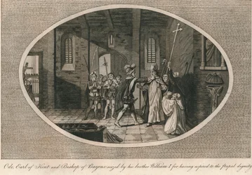 Odo, Earl of Kent und Bischof von Bayeux, von seinem Bruder Wilhelm I. ergriffen, 1082, 1793
