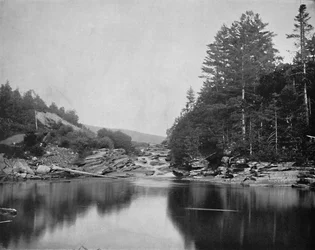 Am Ammonoosuc River, White Mountains, New Hampshire, ca. 1897