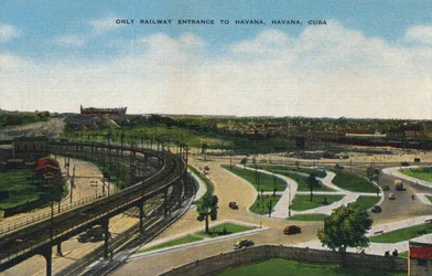 Einziger Bahneingang nach Havanna, Havanna, Kuba, ca. 1910