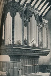 Orgel in der Pfarrkirche von Towyn, um 1910