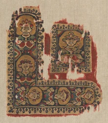 Ornament Gammadion und Segmentum von einer Tunika, 500er Jahre