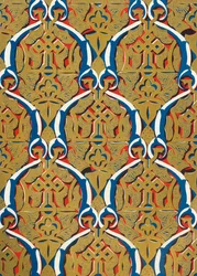 Ornamente in Paneelen, Hof der Moschee, 1907