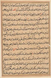 Seite aus Geschichten eines Papageis Tuti-nama: Textseite, ca. 1560