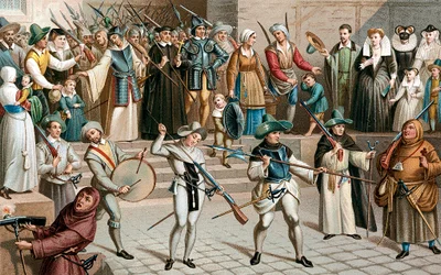 Paris während der Liga La Ligue, 1590 19. Jahrhundert