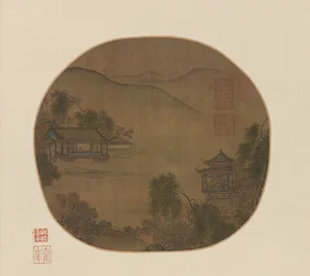 Pavillons an einem Bergbach, Ming-Dynastie, 16.-17. Jahrhundert