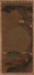 Pfau, Pfingstrosen und Kiefer, Edo-Zeit, 1615-1868