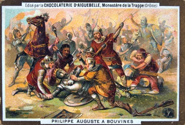 Philippe Auguste in der Schlacht von Bouvines, 1214, 19. Jahrhundert