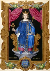 Philippe IV. der Schöne aus Recueil des rois de France, von Jean Du Tillet (16. Jahrhundert)