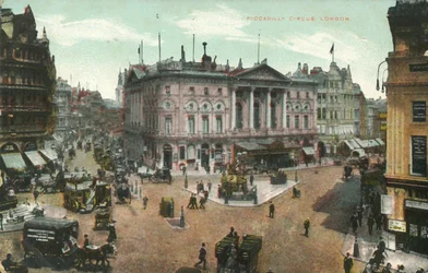 Piccadilly Circus, London, spätes 19. bis frühes 20. Jahrhundert