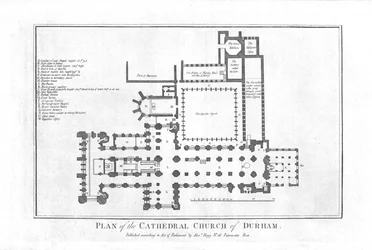 Plan der Kathedrale von Durham, spätes 18. Jahrhundert