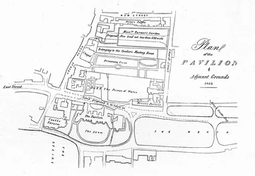 Plan des Pavillons und angrenzender Gelände - 1803, 1939