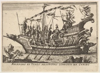 Tafel 13: Argonauten Meleager und Tydeus geführt von Amor