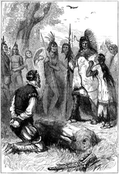 Pocahontas rettet Captain Smiths Leben, 1607 um 1880