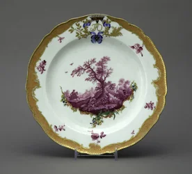 Porzellanteller aus dem Orlov-Service, ca. 1770