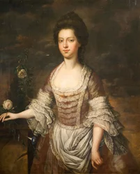 Porträt einer Frau, möglicherweise Anne Clobery, 1740-1760