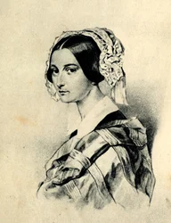 Porträt von Alexandra Smirnova-Rosset 1809-1882. Nach einer Zeichnung von P. Sokolov