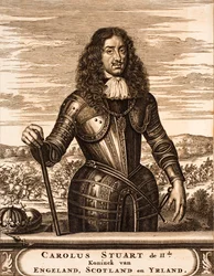 Porträt von Charles II. von England 1630-1685 Aus: Schauplatz des Krieges, 1675