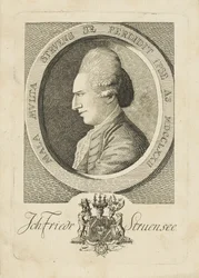 Porträt von Graf Johann Friedrich Struensee, 1737-1772, 1773