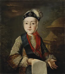 Porträt des Großherzogs Peter III. 1728-1762 als Kind, 18. Jahrhundert