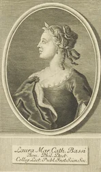 Porträt von Laura Bassi 1711-1778, 1738