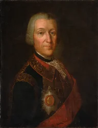 Porträt von Prinz Fyodor Ivanovich Golitsyn 1700-1759, 1750er