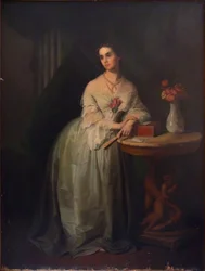 Porträt von Prinzessin Nino Aleksandrovna Griboyedova geb. Chavchavadze, Mitte des 19. Jahrhunderts