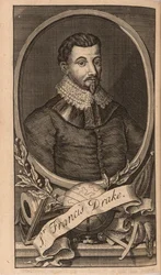 Porträt von Sir Francis Drake, 1741