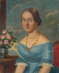 Porträt einer Dame mit Halskette