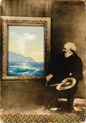 Porträt des Künstlers Ivan Aivazovsky 1817-1900, 1889