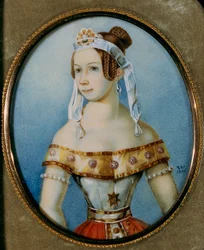 Porträt der Ballerina Varvara Volkova 1816-1898, 1836