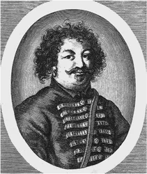 Porträt des Anführers eines Kosakenaufstands, Stepan Stenka Rasin, 1630-1671