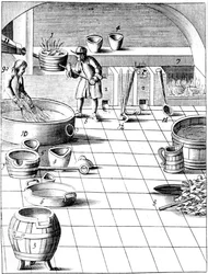 Vorbereitung von Kupfer und Silber zur Legierung für die Münzproduktion, 1683