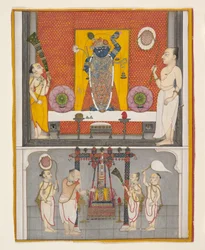 Priester vor Shri Nathji, ca. 1820