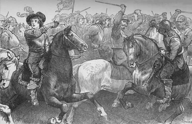 Prinz Rupert bei Edgehill, 23. Oktober 1642, um 1880