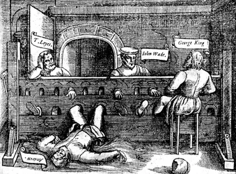 Gefangene im Lollards Tower, 1550er Jahre, um 1920