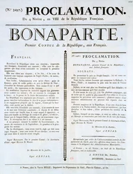 Proklamation Napoleons als erster Konsul