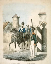 Preußische Soldaten, frühes 19. Jahrhundert