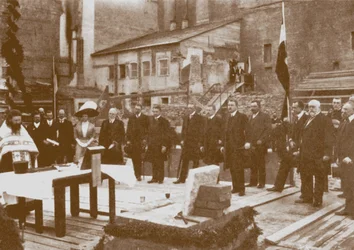 Öffentliches Gebet vor Beginn der Bauarbeiten der neuen deutschen Botschaft in St. Petersburg