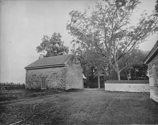 Quäker-Versammlungshaus, Schlachtfeld von Princeton, New Jersey, ca. 1897