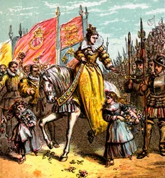 Königin Elisabeths Thronbesteigung, 1558, ca. 1850