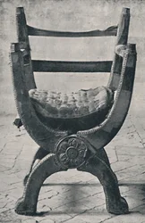 Königin Marys Stuhl in der Kathedrale von Winchester. A.D. 1554, 1928