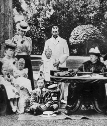 Königin Victoria und Familie im Osborne House